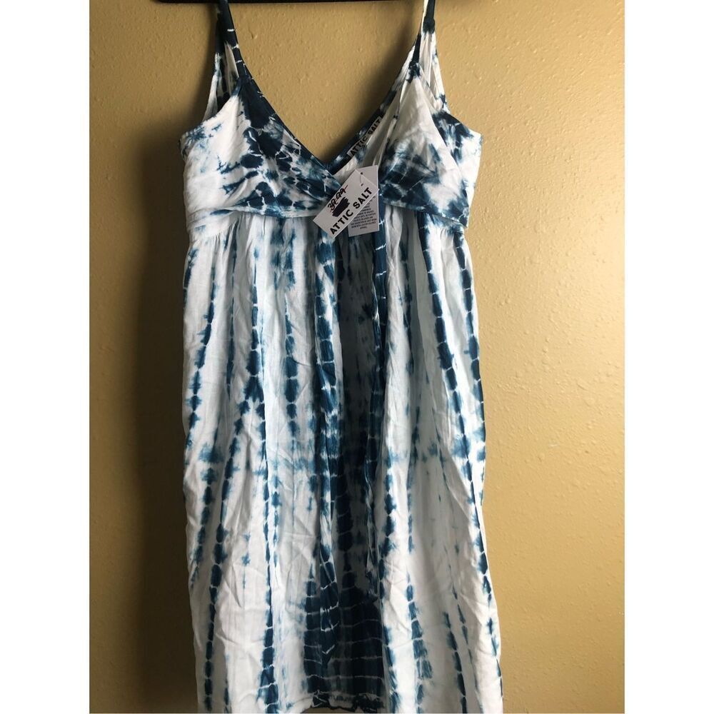NWT Attic Salt Medium Tie Dye Spaghetti Strap Dress Boho - Picture 4 of 12